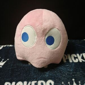 Pink Ghost PINKIE Pinky Soft Stuffed Plush Ms. Pac-Man Bandai Namco 7” Official